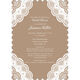 Tan Vintage Lace Invitations Image 7 of 7